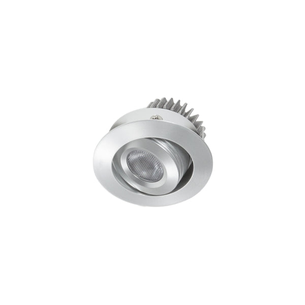 Cabinet Tilt Round 3W WW 700mA CC Brushed Alu