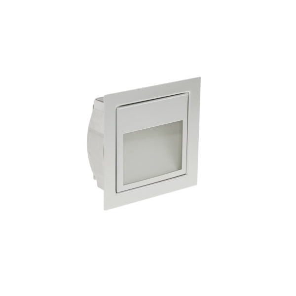 Stair Light Square Silver Glass CC 3W 700mA WW