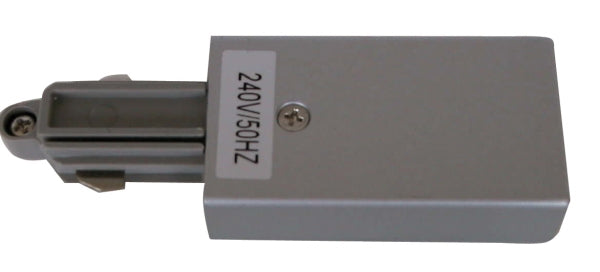 1Circuit Track Mains Connector R/Earth Silver