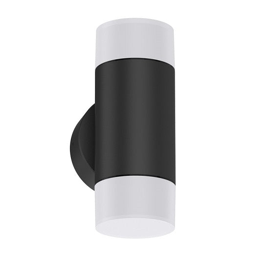 Lede Ext Wall 2 Way 2x 7.5W 240V Select 3K/4K Black