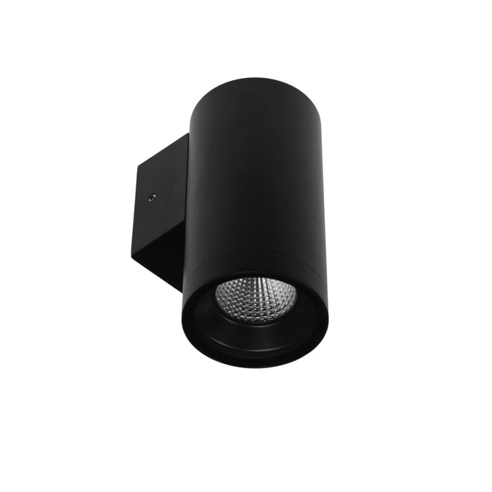 Ext Wall Rnd Column LED 13W IP65 Driver Dim CC WW Blk