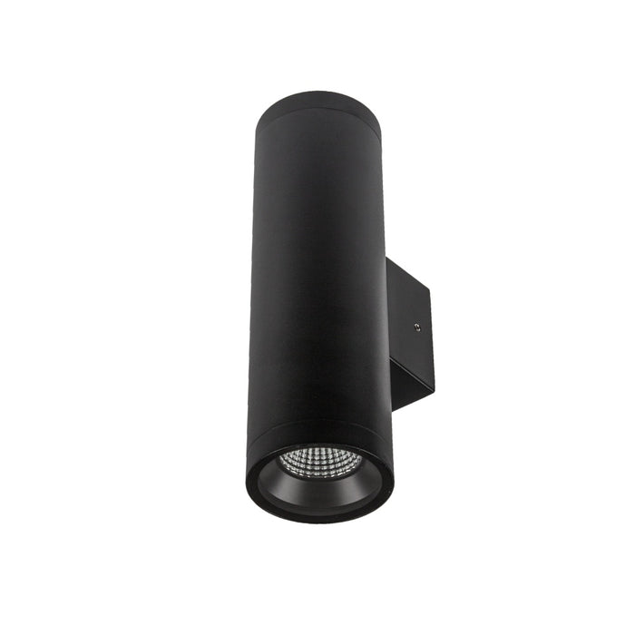 Ext Wall Rnd Column LED 2x 13W IP65 Driver Dim CC WW Blk