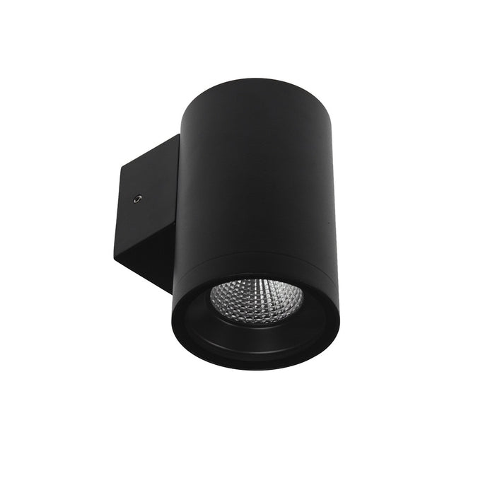 Ext Wall Rnd Column LED 1x 18W IP65 Driver Dim CC WW Blk
