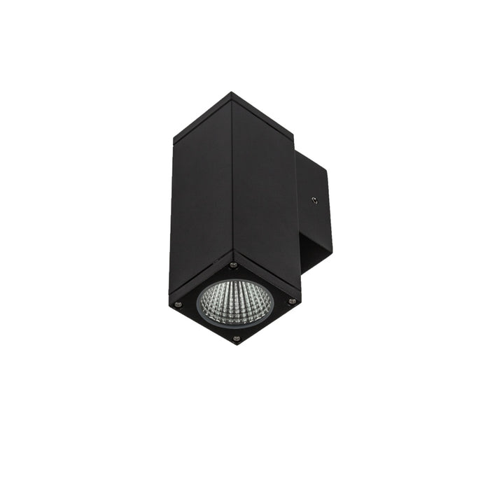 Ext Wall Sq Column LED 13W IP65 Driver Dim CC WW Blk