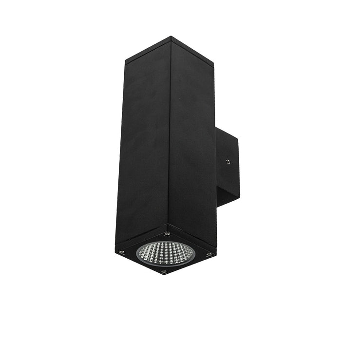 Ext Wall Sq Column LED 2x 20W IP65 Driver Dim CC WW Blk