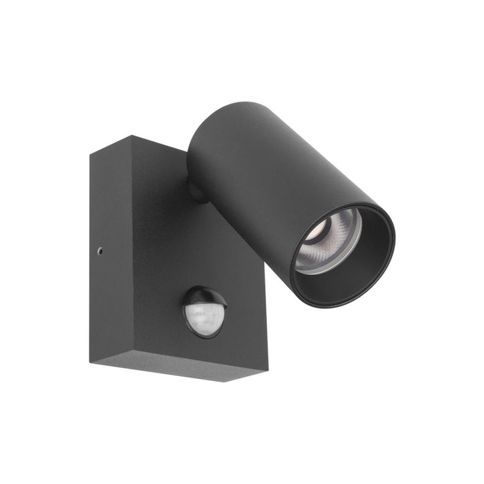 Ext Spot Single Tilt/Rotate 8w 240V with PIR Sensor 3k Black