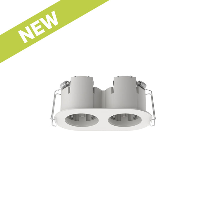Cevon Recessed Frame Oval Double for M40 Module White