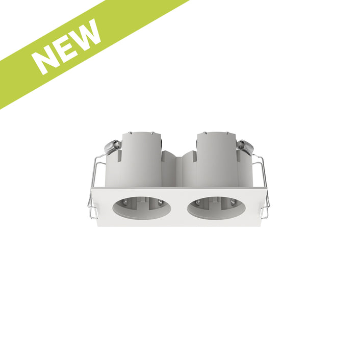 Cevon Recessed Frame Rectangular Dbl for M40 Module White