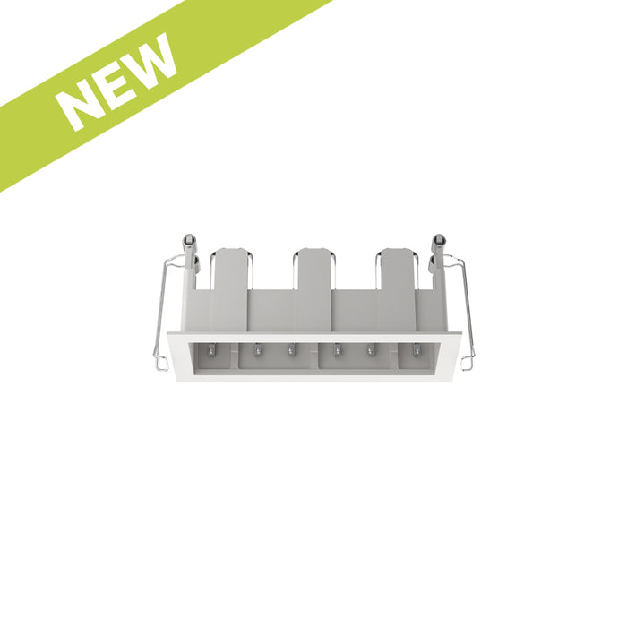 Cevon Recessed Frame Rectangular Triple for M41 Module White