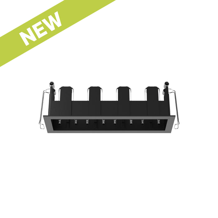 Cevon Recessed Frame Rectangular Quad for M41 Module Black