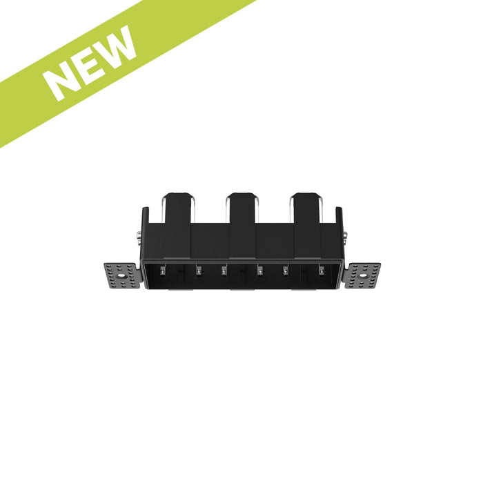 Cevon Trimless Frame Rectangular Triple for M41 Module Black