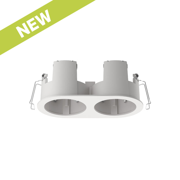 Cevon Recessed Frame Oval Double for M60 Module White