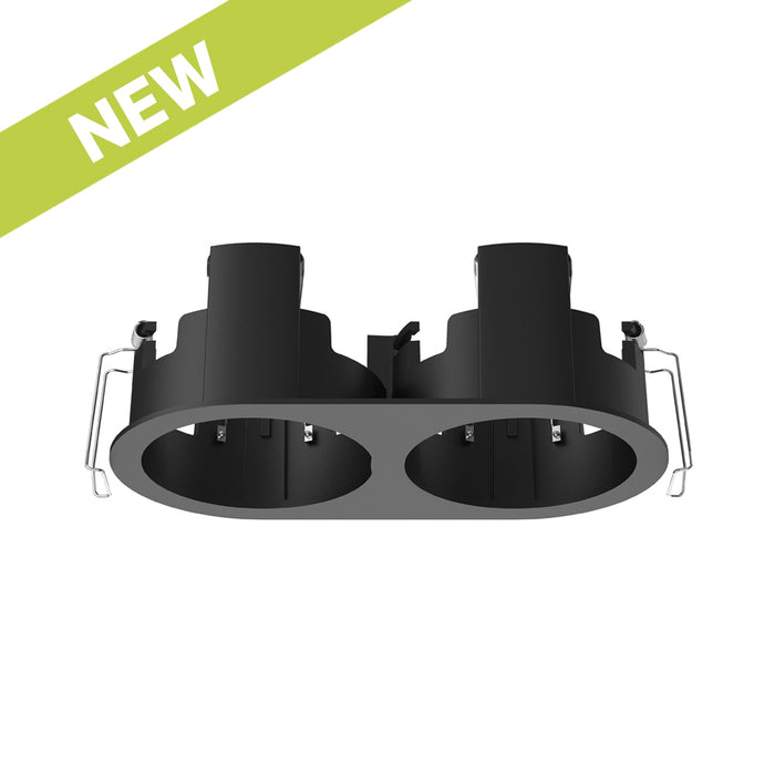 Cevon Recessed Frame Oval Double Black for M80 Module