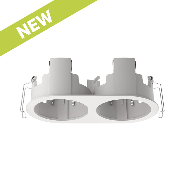 Cevon Recessed Frame Oval Double White for M80 Module