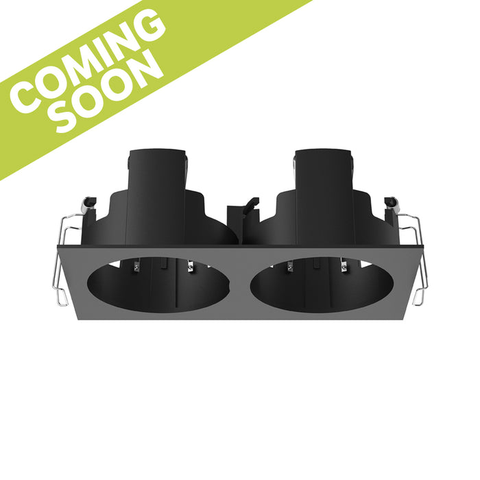 Cevon Recessed Frame Rectangular Double for M80 Module Black