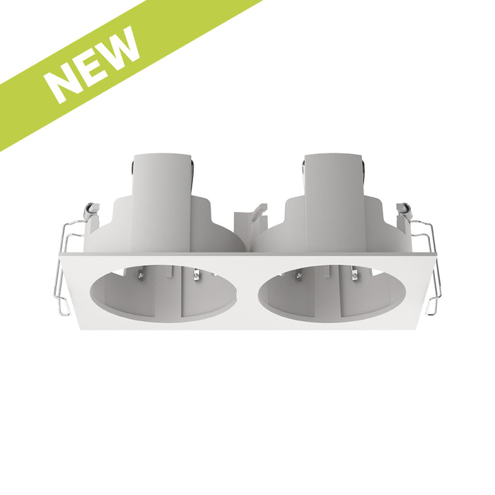 Cevon Recessed Frame Rectangular Double for M80 Module White