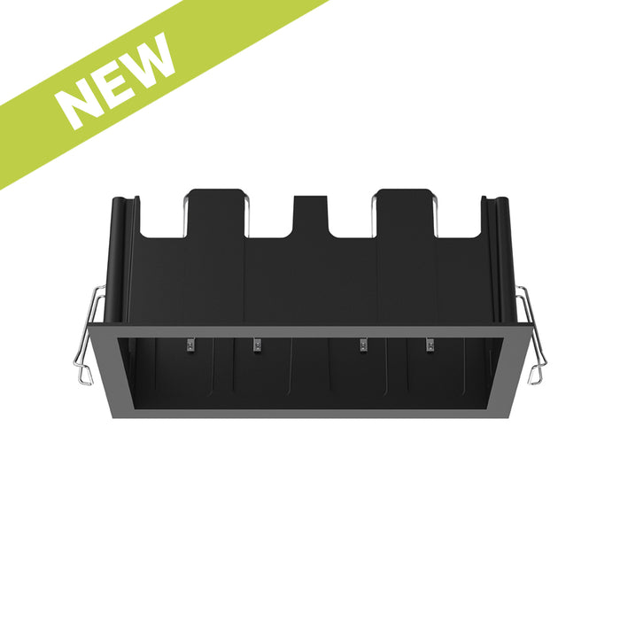 Cevon Recessed Frame Rectangular Double for M81 Module Black