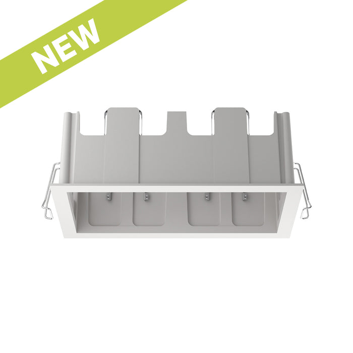 Cevon Recessed Frame Rectangular Double for M81 Module White