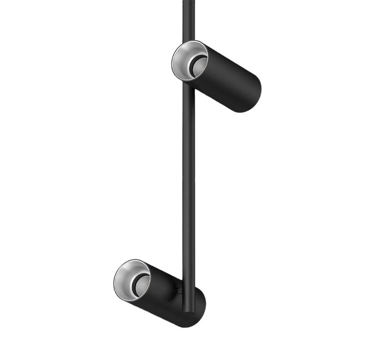 Cevon T30 Spot Adj 2x6.5W 3k 2x 36Deg Black Silver