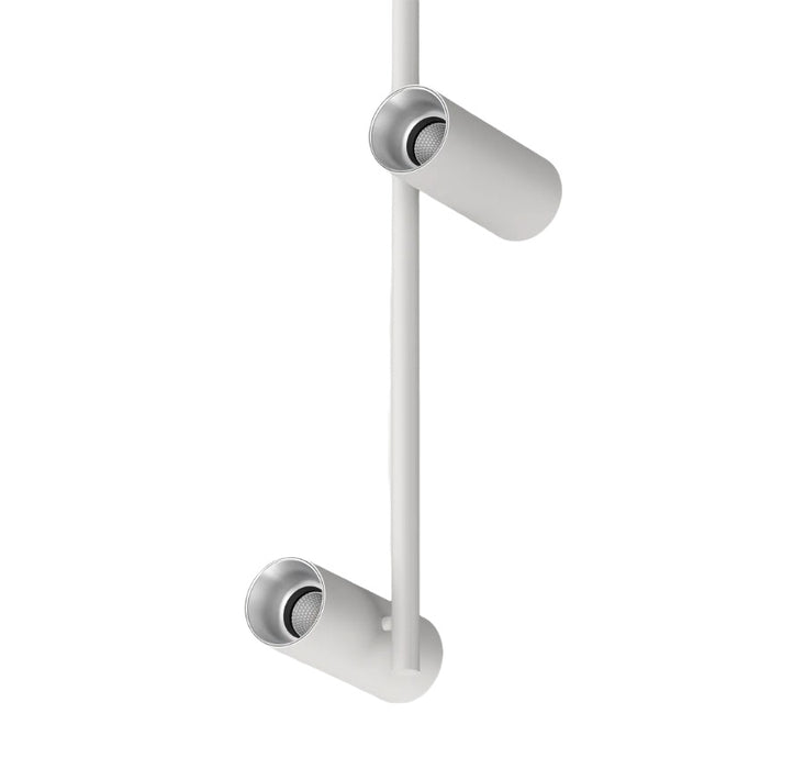 Cevon T30 Spot Adj 2x6.5W 3k 2x 36Deg White Silver