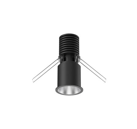 Cevon Downlight Darklight Slim 8W 3K 24D Dim Blk/Silver