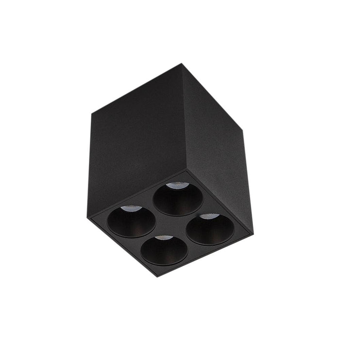 Cevon Multi 4 Sq Surface Downlight Dim 10.5W WW Black