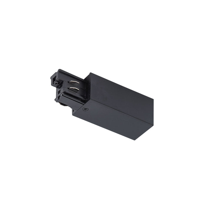 3Circuit Track Mains Connector L/Earth Black
