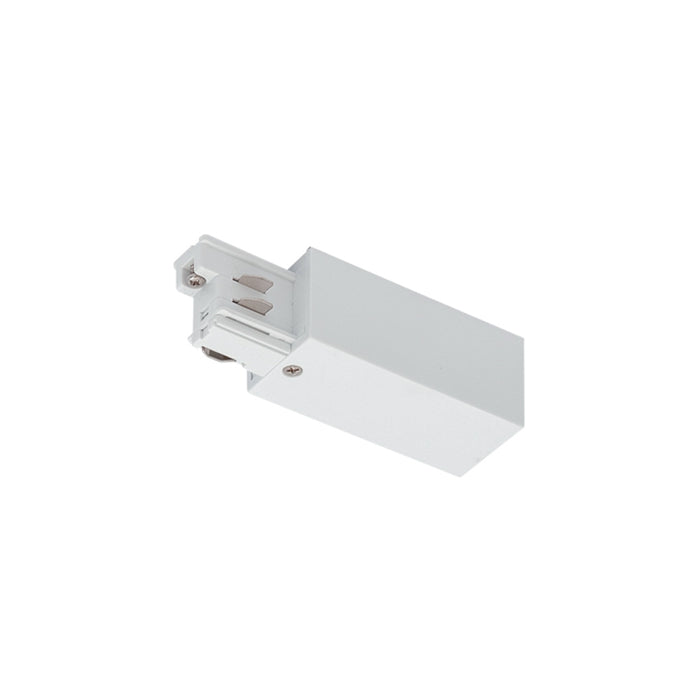 3Circuit Track Mains Connector L/Earth White