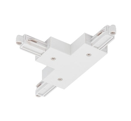 1Circuit Track T Connector Earth Left White