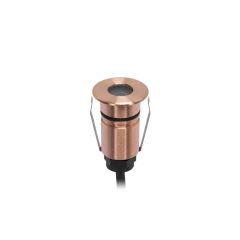 Ext Mini Recessed Light 1W 8-25VDC 3K 17Deg Copper IP67