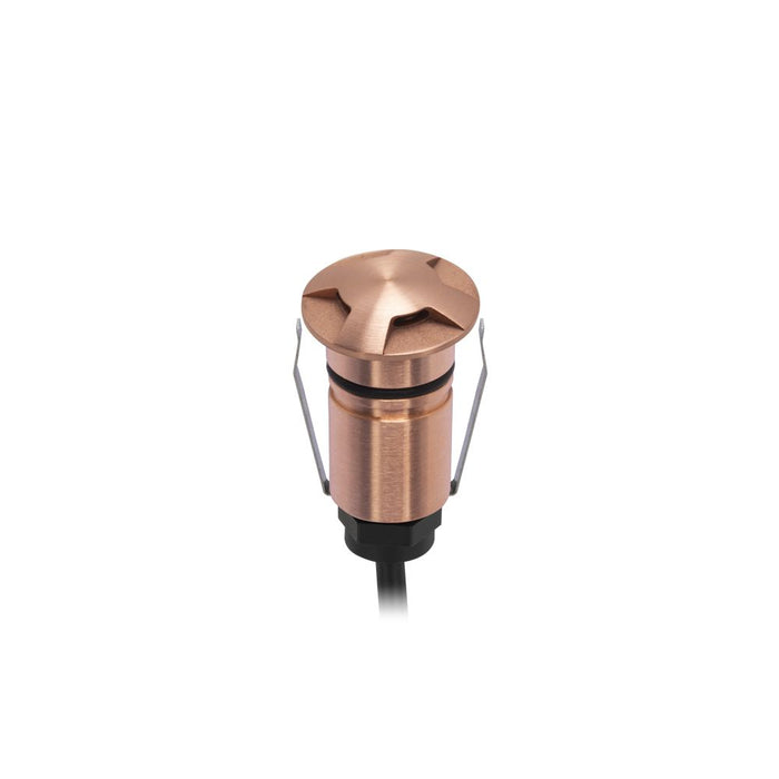 Ext Mini Recessed Light Four-Way 1W 24VDC RGBW Copper IP67