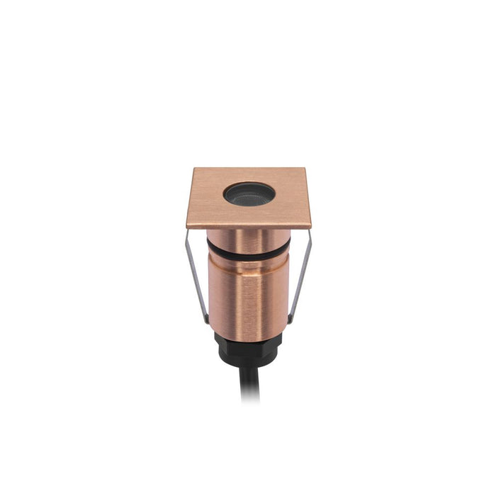 Ext Mini Sq Recessed Light 1W 24VDC RGBW 24Deg Copper IP67
