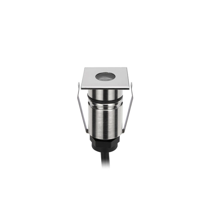Ext Mini Sq Recessed Light 1W 8-25VDC 27K 24Deg S/Steel IP67