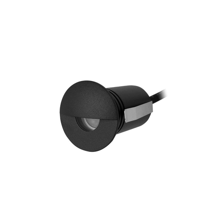 Ext Eyelid Recess Light 2.5W 24V DC 3K 60Deg Dim Black IP67