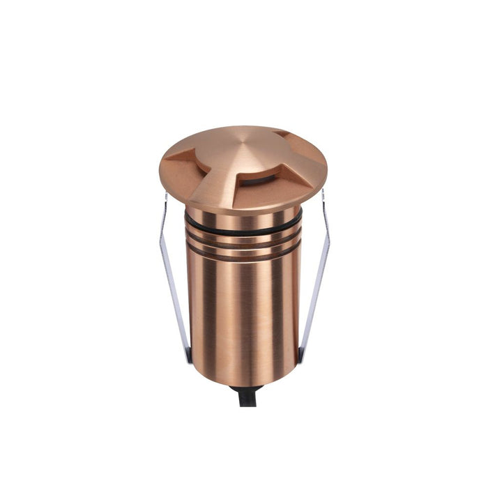 Ext Recess Light Three-Way 2.5W 8-25VDC 4K Copper IP67