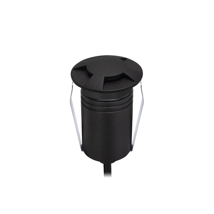 Ext Recessed Light Four-Way 2.5W 8-25VDC 3K Dim Black IP67