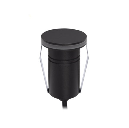 Exterior Recessed Round Light Black