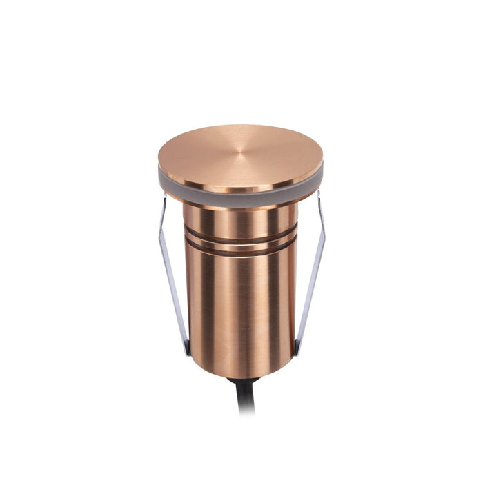 Exterior Recessed Round Light Copper