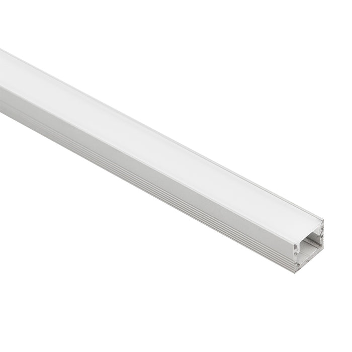 Alu Profile Surface 16x13mm Opal Frost Silver Metre