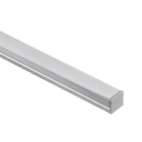 Alu Profile Surface 17x15mm Opal Heat Sink Silver Metre