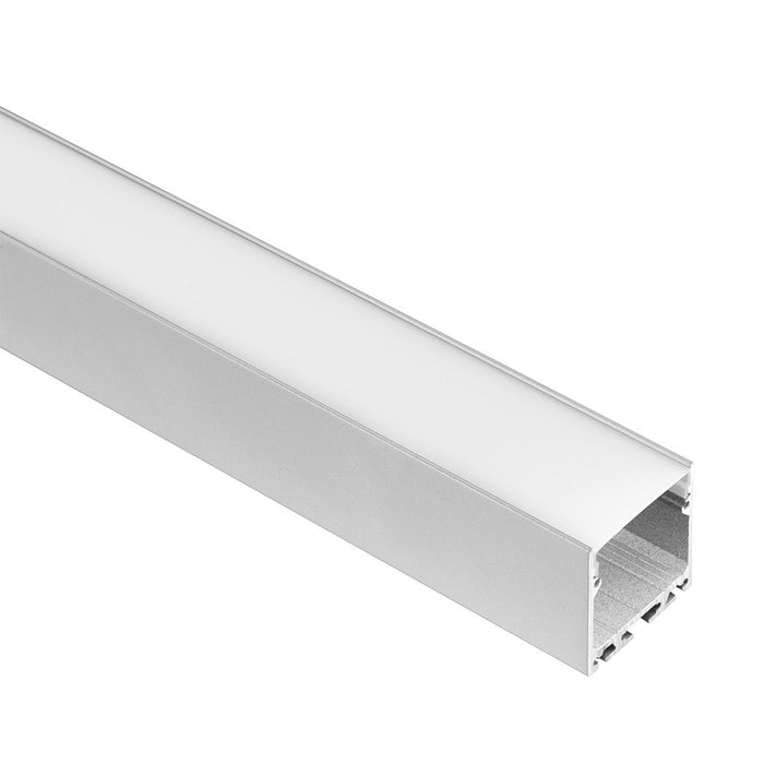 Alu Profile Surface 35 x 35mm Opal Frosted Silver Metre