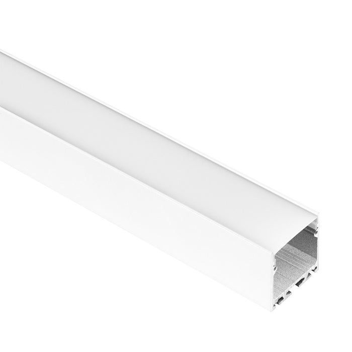 Alu Profile Surface 35 x 35mm Opal Frosted White Metre