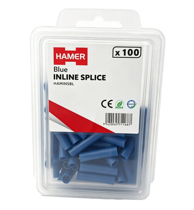 Inline Splice Blue (Pkt 100)