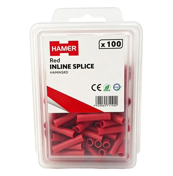 Inline Splice Red (Pkt 100)