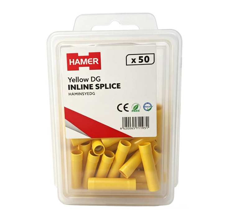 Inline Splice Yellow DG (Pkt50)