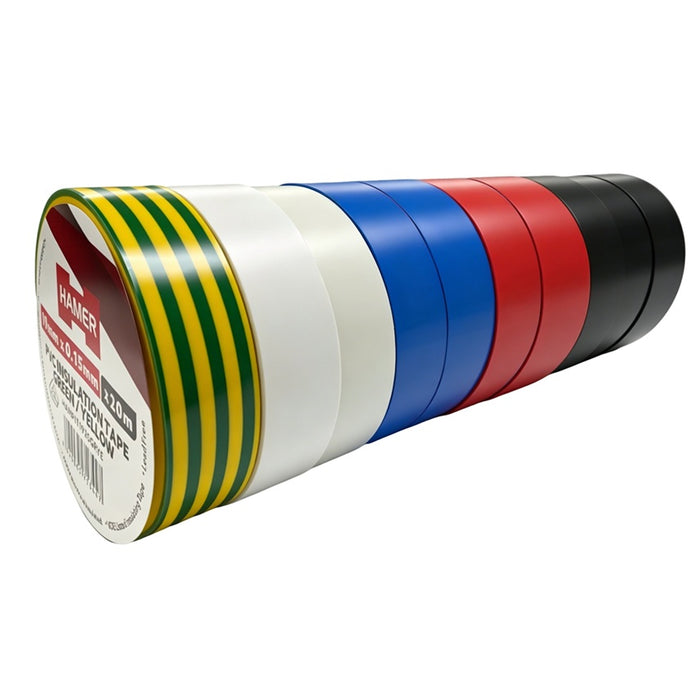 PVC Ins Tape Rainbow 19mm x 0.15mm