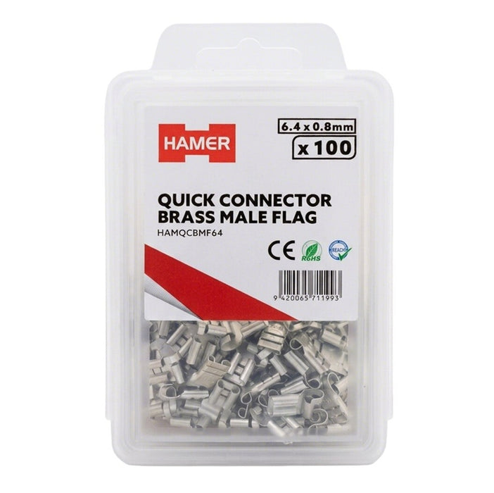 Quick Connector Brass Piggy Back Adapt 6.4mm (Pkt50)