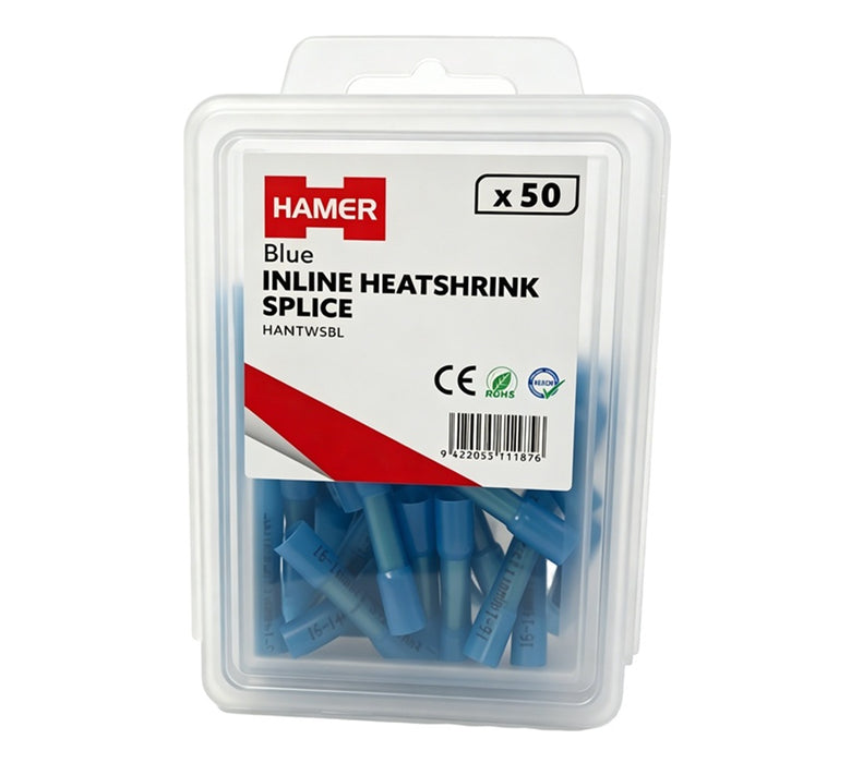 Inline Heatshrink Splice Blue (Pkt50)