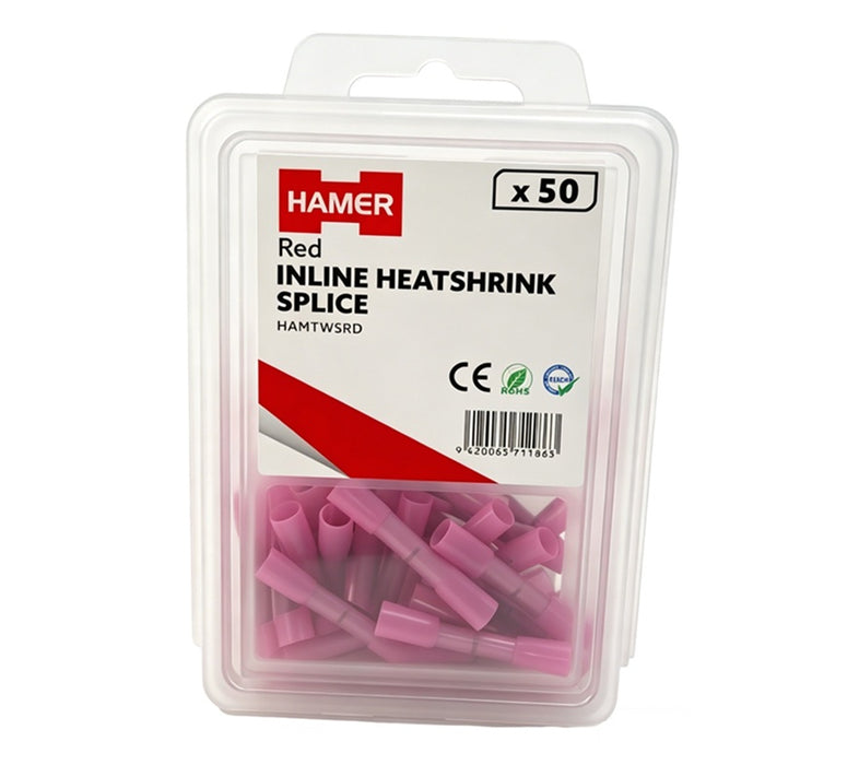 Inline Heatshrink Splice Red (Pkt50)