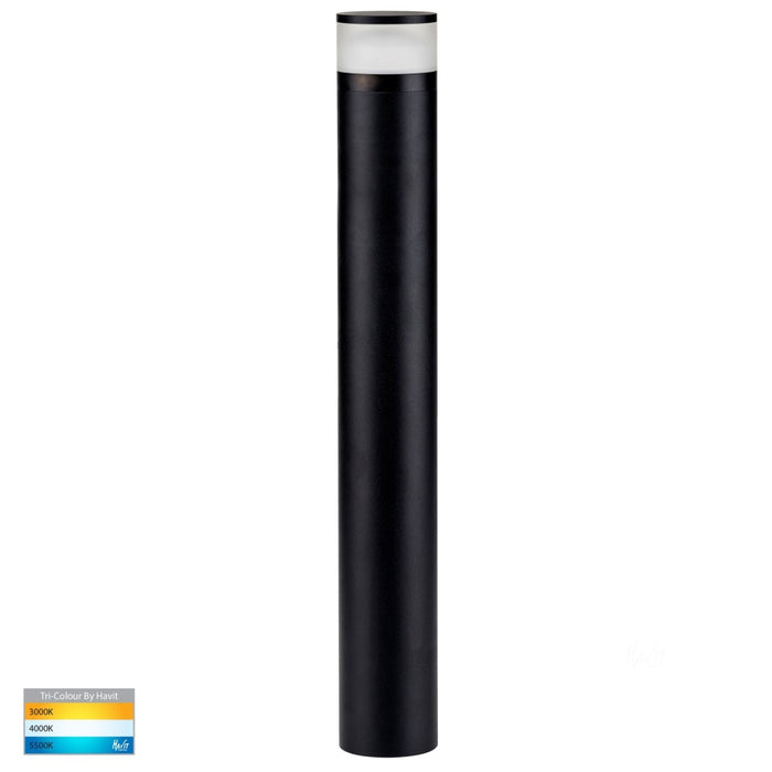 Highlite Bollard 1000mm 240V 18/24W Tri Colour 3/4/5K SMD Bk